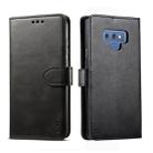 For Galaxy Note 9 GUSSIM Business Style Horizontal Flip Leather Case with Holder & Card Slots & Wallet(Black) - 1