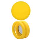 Pet Collar Anti-scratch Shockproof Silicone Case For AirTag, Size:35.9x35.9x19.2mm(Yellow) - 1