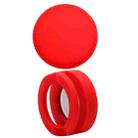 Pet Collar Anti-scratch Shockproof Silicone Case For AirTag, Size:34.1x34.1x18.2mm(Red) - 1