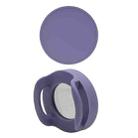 Pet Collar Anti-scratch Shockproof Silicone Case For AirTag, Size:34.1x34.1x17.2mm(Lavender Purple) - 1