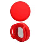 Pet Collar Anti-scratch Shockproof Silicone Case For AirTag, Size:34.1x34.1x17.2mm(Red) - 1