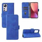 For Xiaomi 12 5G Skin Feel Magnetic Buckle Calf Texture PU Phone Case(Blue) - 1