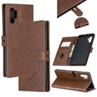 For Galaxy Note 10 Pro Matching Color Frosted Texture Horizontal Flip PU Leather Case with Holder & Card Slots & Lanyard(Brown) - 1