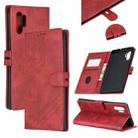 For Galaxy Note 10 Pro Matching Color Frosted Texture Horizontal Flip PU Leather Case with Holder & Card Slots & Lanyard(Red) - 1