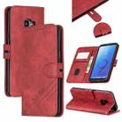 For Galaxy S9 Matching Color Frosted Texture Horizontal Flip PU Leather Case with Holder & Card Slots & Lanyard(Red) - 1