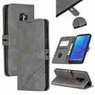 For Galaxy S9 Plus Matching Color Frosted Texture Horizontal Flip PU Leather Case with Holder & Card Slots & Lanyard(Gray) - 1