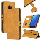 For Galaxy S9 Plus Matching Color Frosted Texture Horizontal Flip PU Leather Case with Holder & Card Slots & Lanyard(Yellow) - 1