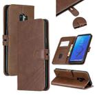 For Galaxy S9 Plus Matching Color Frosted Texture Horizontal Flip PU Leather Case with Holder & Card Slots & Lanyard(Brown) - 1