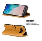 For Galaxy S10 Matching Color Frosted Texture Horizontal Flip PU Leather Case with Holder & Card Slots & Lanyard(Yellow) - 4