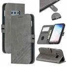 For Galaxy S10E Matching Color Frosted Texture Horizontal Flip PU Leather Case with Holder & Card Slots & Lanyard(Gray) - 1