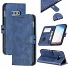 For Galaxy S10E Matching Color Frosted Texture Horizontal Flip PU Leather Case with Holder & Card Slots & Lanyard(Blue) - 1