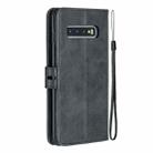For Galaxy S10 Plus Matching Color Frosted Texture Horizontal Flip PU Leather Case with Holder & Card Slots & Lanyard(Black) - 3