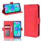 For vivo Y3s 2021 Skin Feel Calf Pattern Leather Phone Case(Red) - 1