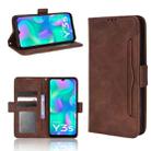 For vivo Y3s 2021 Skin Feel Calf Pattern Leather Phone Case(Brown) - 1