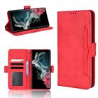 For Samsung Galaxy S22 Ultra 5G Skin Feel Calf Pattern Leather Phone Case(Red) - 1