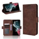 For Samsung Galaxy S22 Ultra 5G Skin Feel Calf Pattern Leather Phone Case(Brown) - 1