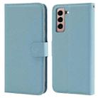 For Samsung Galaxy S21+ 5G Cross Texture Detachable Leather Phone Case(Blue) - 1