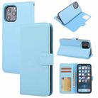 For iPhone 12 Pro Max Cross Texture Detachable Leather Phone Case(Blue) - 1