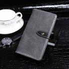 For Samsung Galaxy S21 FE 5G idewei Crocodile Texture Horizontal Flip Phone Leather Phone Case(Grey) - 1