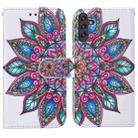 For Samsung Galaxy A13 Painted Pattern Horizontal Flip Leather Phone Case(Half Flower) - 1