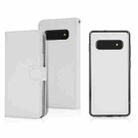 For Samsung Galaxy S10 Cross Texture Detachable Leather Phone Case(White) - 1