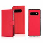 For Samsung Galaxy S10 Cross Texture Detachable Leather Phone Case(Red) - 1