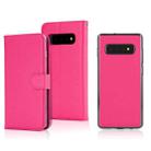 For Samsung Galaxy S10 Cross Texture Detachable Leather Phone Case(Rose Red) - 1