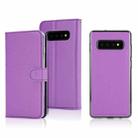 For Samsung Galaxy S10 Cross Texture Detachable Leather Phone Case(Purple) - 1