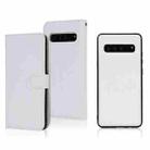 For Samsung Galaxy S10 5G Cross Texture Detachable Leather Phone Case(White) - 1