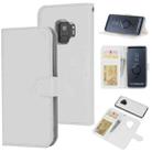 For Samsung Galaxy S9 Cross Texture Detachable Leather Phone Case(White) - 1