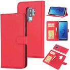 For Samsung Galaxy S9+ Cross Texture Detachable Leather Phone Case(Red) - 1