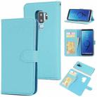 For Samsung Galaxy S9+ Cross Texture Detachable Leather Phone Case(Blue) - 1