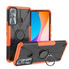 For Infinix Hot 11 Armor Bear Shockproof PC + TPU Protective Phone Case with Ring Holder(Orange) - 1