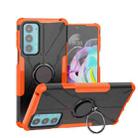 For Motorola Moto Edge 20 Armor Bear Shockproof PC + TPU Protective Phone Case with Ring Holder(Orange) - 1