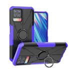 For OPPO Realme 8i Armor Bear Shockproof PC + TPU Protective Phone Case with Ring Holder(Purple) - 1