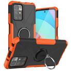 For Xiaomi Redmi 10/Redmi Note 11 4G  6.5 inch Armor Bear Shockproof PC + TPU Protective Phone Case with Ring Holder(Orange) - 1