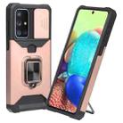 For Samsung Galaxy A33 5G Sliding Camera Cover Design PC + TPU Shockproof Phone Case(Rose Gold) - 1