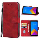 Leather Phone Case For Itel A55(Red) - 1