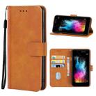 Leather Phone Case For Itel S32(Brown) - 1