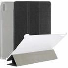 For Huawei MatePad 11 2021 Silk Texture Three-fold Leather Tablet Case(Black) - 1