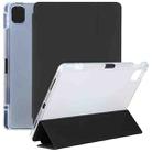 For Xiaomi Mi Pad 5 Pen Slot Transparent Back Cover Leather Tablet Case(Black) - 1