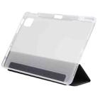 For Xiaomi Mi Pad 5 Pen Slot Transparent Back Cover Leather Tablet Case(Black) - 5