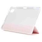 For Xiaomi Mi Pad 5 Pen Slot Transparent Back Cover Leather Tablet Case(Pink) - 5