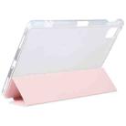 For Xiaomi Mi Pad 5 Pen Slot Transparent Back Cover Leather Tablet Case(Pink) - 6