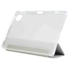 For Xiaomi Mi Pad 5 Pen Slot Transparent Back Cover Leather Tablet Case(Grey) - 5