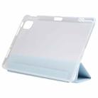 For Xiaomi Mi Pad 5 Pen Slot Transparent Back Cover Leather Tablet Case(Sky Blue) - 5