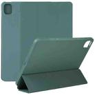 For Xiaomi Mi Pad 5 TPU Three-fold Leather Tablet Case(Dark Green) - 1