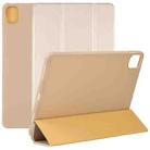 For Xiaomi Mi Pad 5 TPU Three-fold Leather Tablet Case(Gold) - 1