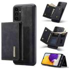 For Samsung Galaxy A13 4G DG.MING M1 Series 3-Fold Multi Card Wallet  Phone Case(Black) - 1