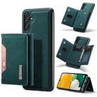 For Samsung Galaxy A13 5G DG.MING M2 Series 3-Fold Multi Card Bag Phone Case(Green) - 1
